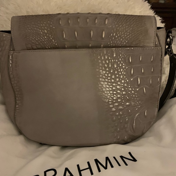 Brahmin Melbourne Saddle/ crossbody bag in Gray - Picture 4 of 4